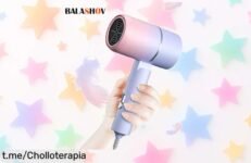 Mini secador de pelo plegable 750W con bolsa: cuida tu melena mientras ahorras ¡Corre, que se agotan y este chollo no espera a nadie!