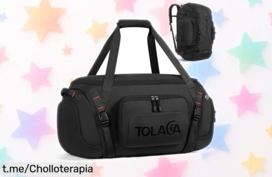 Mochila de deporte Tolaccea 40L con compartimento para zapatos y bolsillo húmedo, ¡no dejes escapar este precio loco en oferta limitada que te llevará a entrenar y viajar con estilo!