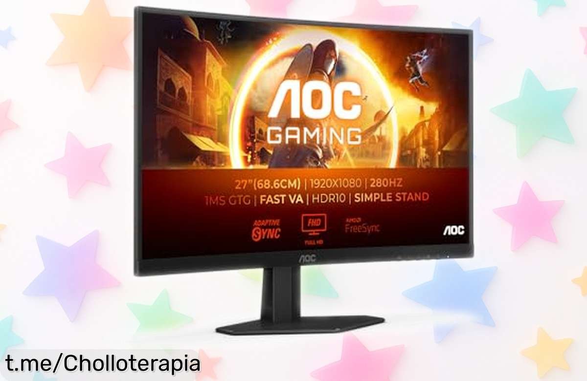 Monitor curvo de 27 pulgadas AOC con velocidad brutal de 280 Hz ahora a un precio rebajado que te dejará sin palabras; ¡disfruta cada partida como nunca antes y no lo dejes escapar!