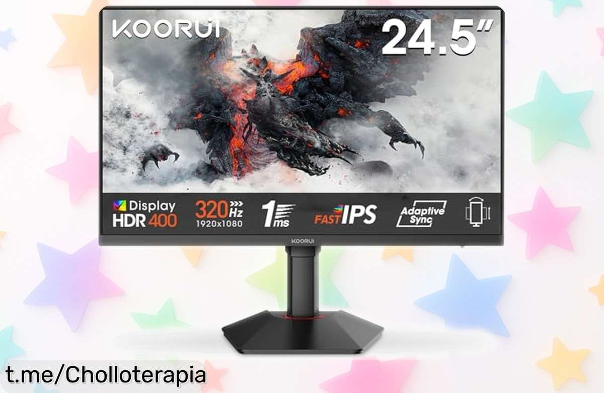 Monitor gaming KOORUI 320Hz y 1ms a precio rebajado, colores vibrantes HDR400 ¡No te quedes sin el tuyo! Tu próxima partida merece este super chollo, actúa rápido antes de que se agoten.