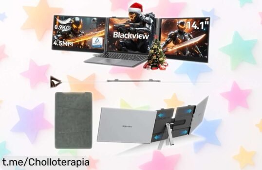 Monitor portátil ultradelgado Blackview con pantalla triple y calidad full HD a precio de ganga: Mejora tu diversión y productividad ya, ¡no te quedes sin él!
