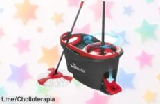 Mopa con cubo giratorio Vileda Turbo que limpia sin esfuerzo: oferta increíble para dejar tu hogar brillante, aprovecha este super chollo antes de que se agote ¡No lo pienses más!