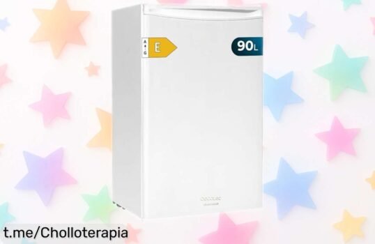Nevera pequeña Cecotec con puerta reversible y temperatura ajustable a precio rebajado ¡Organiza tu cocina sin gastar de más! Oferta limitada que no querrás dejar pasar.