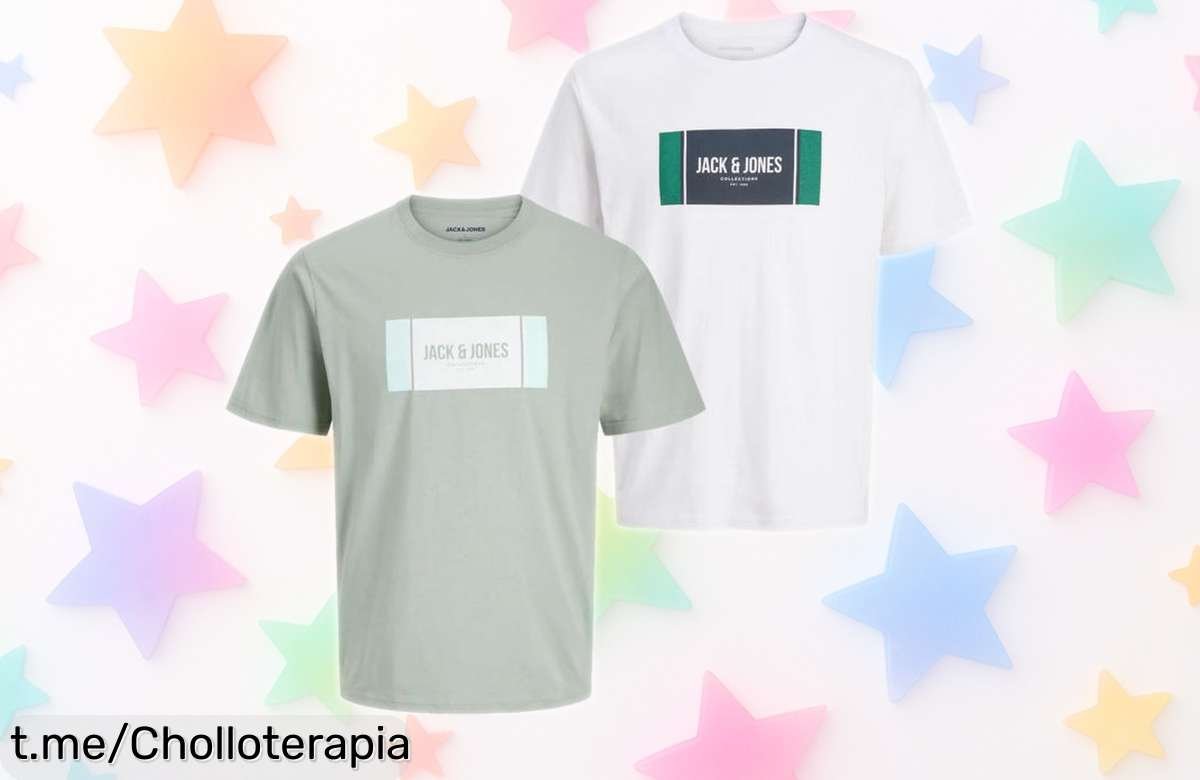 Pack 2 camisetas Jack & Jones para hombre, rebajadas a un precio loco; siente la calidad y el estilo antes de que se acabe esta oportunidad única y limitada.