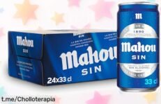 Pack 24 latas Mahou 0.0 a precio de risa, refresca tus mejores momentos con auténtico sabor lager y espuma cremosa; ¡aprovecha este ofertón antes de que se agote!