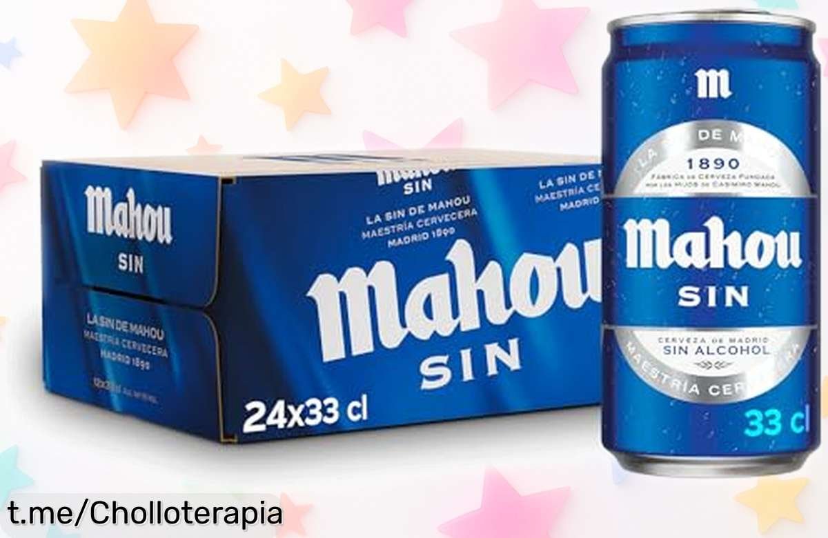 Pack 24 latas Mahou 0.0 a precio de risa, refresca tus mejores momentos con auténtico sabor lager y espuma cremosa; ¡aprovecha este ofertón antes de que se agote!