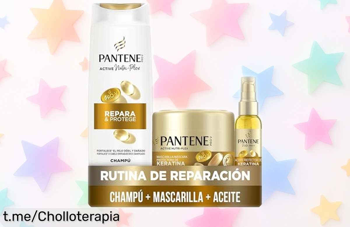 Pack completo para pelo seco y dañado Pantene ProV, ¡precio loco! Dale vida a tu melena con champú, mascarilla y aceite. No pierdas esta oportunidad de lucir radiante ya mismo.