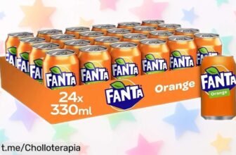 Pack de 24 latas de Fanta naranja a precio rebajado, perfecto para refrescar tus momentos. ¡Aprovecha este ofertón antes que se acabe y llénate de sabor y alegría!