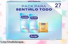 Pack de 27 preservativos Durex extra sensitivos sin látex a un precio rebajado increíble, vive momentos únicos y seguros ¡No te quedes sin ellos!