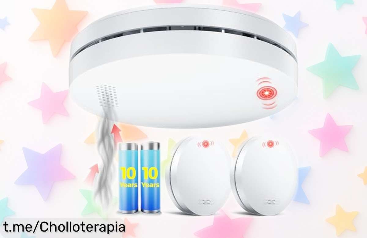 Pack de 3 detectores de humo autoadhesivos que te cuidan por una rebaja increíble; no pierdas esta oferta y asegura la tranquilidad de tu hogar ahora mismo.