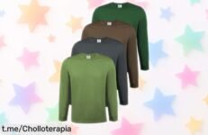Pack de 4 camisetas básicas Alpidex para hombre, color siempre vibrante y ajuste perfecto. Precios locos por tiempo limitado: ¡lleva el tuyo ya y brilla con estilo!