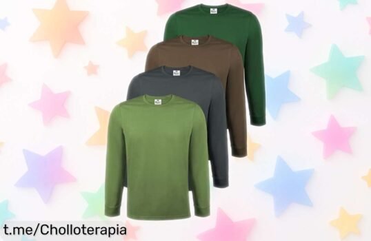 Pack de 4 camisetas básicas Alpidex para hombre, color siempre vibrante y ajuste perfecto. Precios locos por tiempo limitado: ¡lleva el tuyo ya y brilla con estilo!