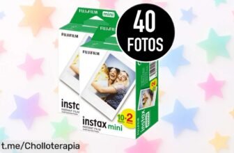 Pack de película instantánea Fujifilm Instax Mini para 40, 60 y 80 fotos a precio rebajado: Captura momentos únicos antes que se acabe esta ofertaza irresistible.