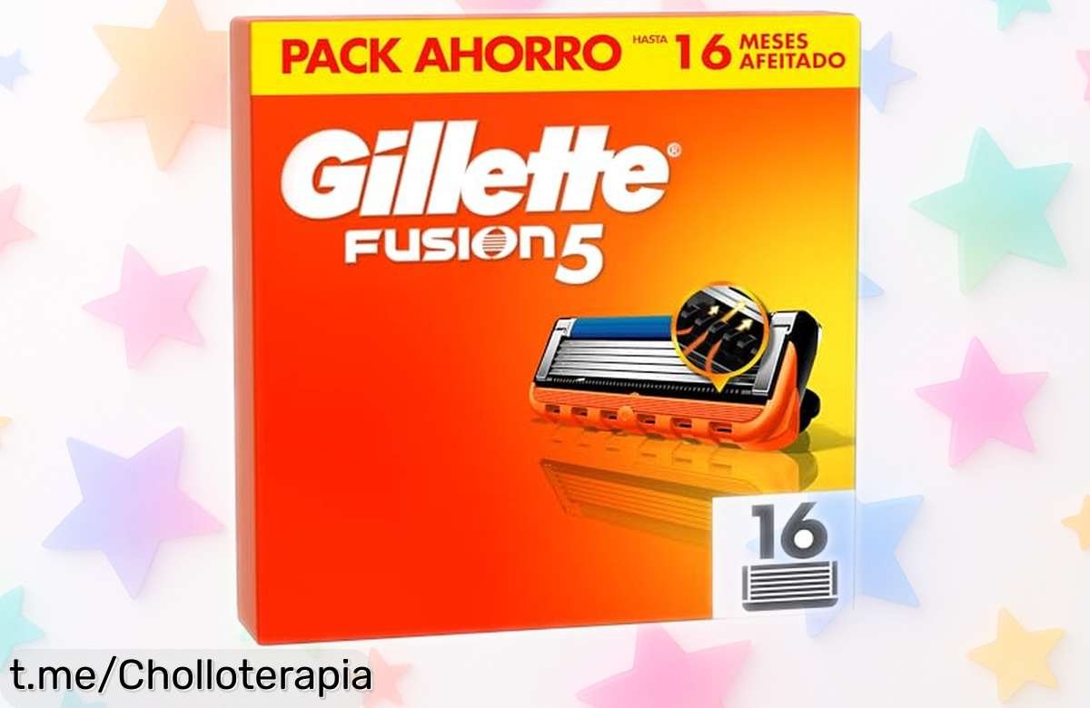 Pack de recambios Gillette Fusion5 con 16 cuchillas a precio loco, ¡hasta 20 afeitados por cuchilla! No esperes más para lucir siempre perfecto, compra ya este super chollo.
