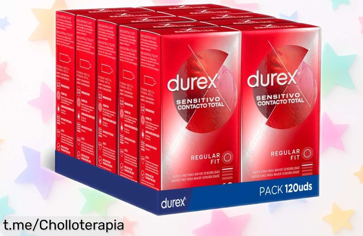 Pack gigante de 120 condones Durex Sensitivo a precio rebajado, máxima seguridad y placer que no querrás perderte. ¡Haz tus momentos inolvidables antes de que se acaben!