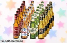 Packs de 24 botellas lager del mundo La Sagra a precio rebajado, sabores auténticos que impresionan ¡brinda y comparte con amigos antes de que se acaben!