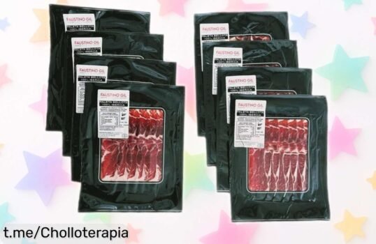 Paleta bellota 100% ibérica en 8 sobres de 100g, ¡super chollo con precio rebajado! Aprovecha esta oportunidad única y deleita tu paladar con un sabor inmejorable.