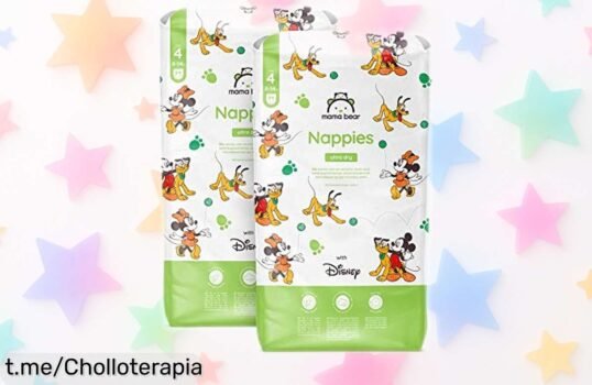 Pañales ultrasecos Mama Bear Disney talla 4 con diseños divertidos, ahora a un precio rebajado que no puedes dejar escapar. ¡168 unidades para noches sin fugas, corre que vuelan!