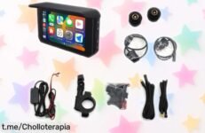 Pantalla inalámbrica Corghd de 5 pulgadas para moto con Carplay y Android, chollo increíble que te conecta al mundo mientras conduces ¡Aprovecha esta super oferta ya!