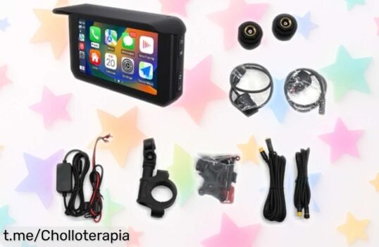 Pantalla inalámbrica Corghd de 5 pulgadas para moto con Carplay y Android, chollo increíble que te conecta al mundo mientras conduces ¡Aprovecha esta super oferta ya!