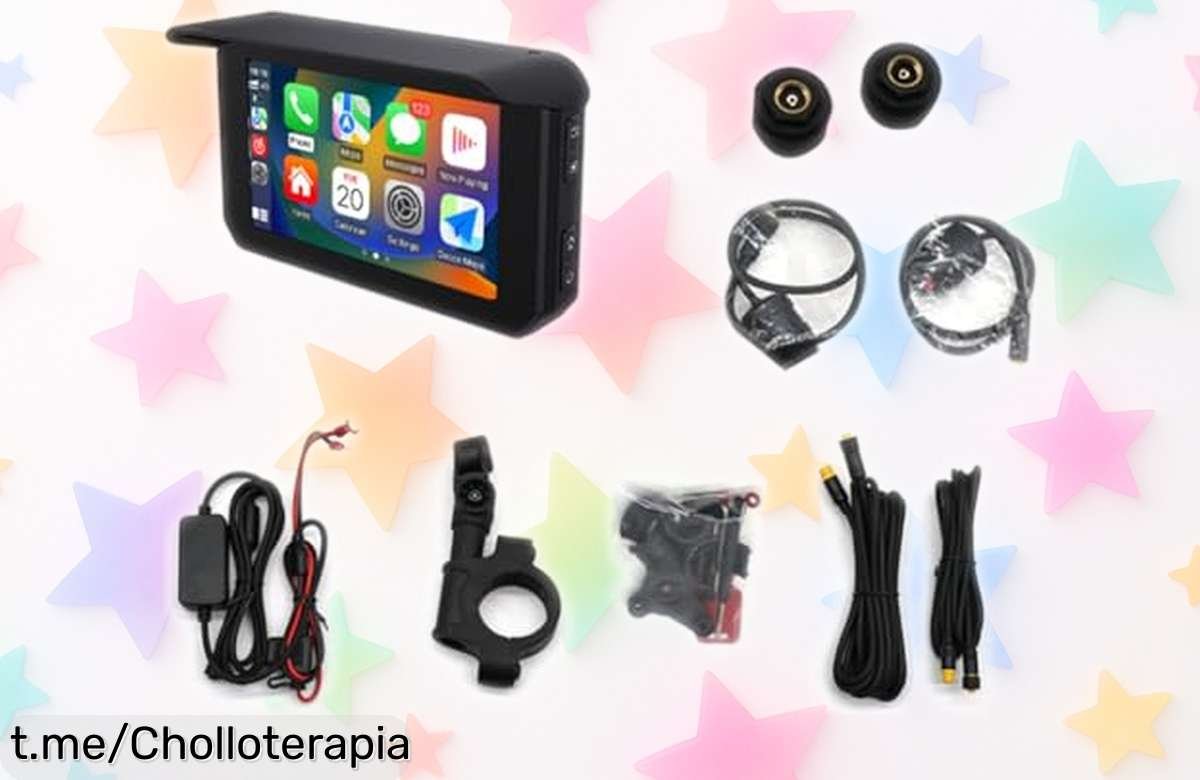 Pantalla inalámbrica Corghd de 5 pulgadas para moto con Carplay y Android, chollo increíble que te conecta al mundo mientras conduces ¡Aprovecha esta super oferta ya!