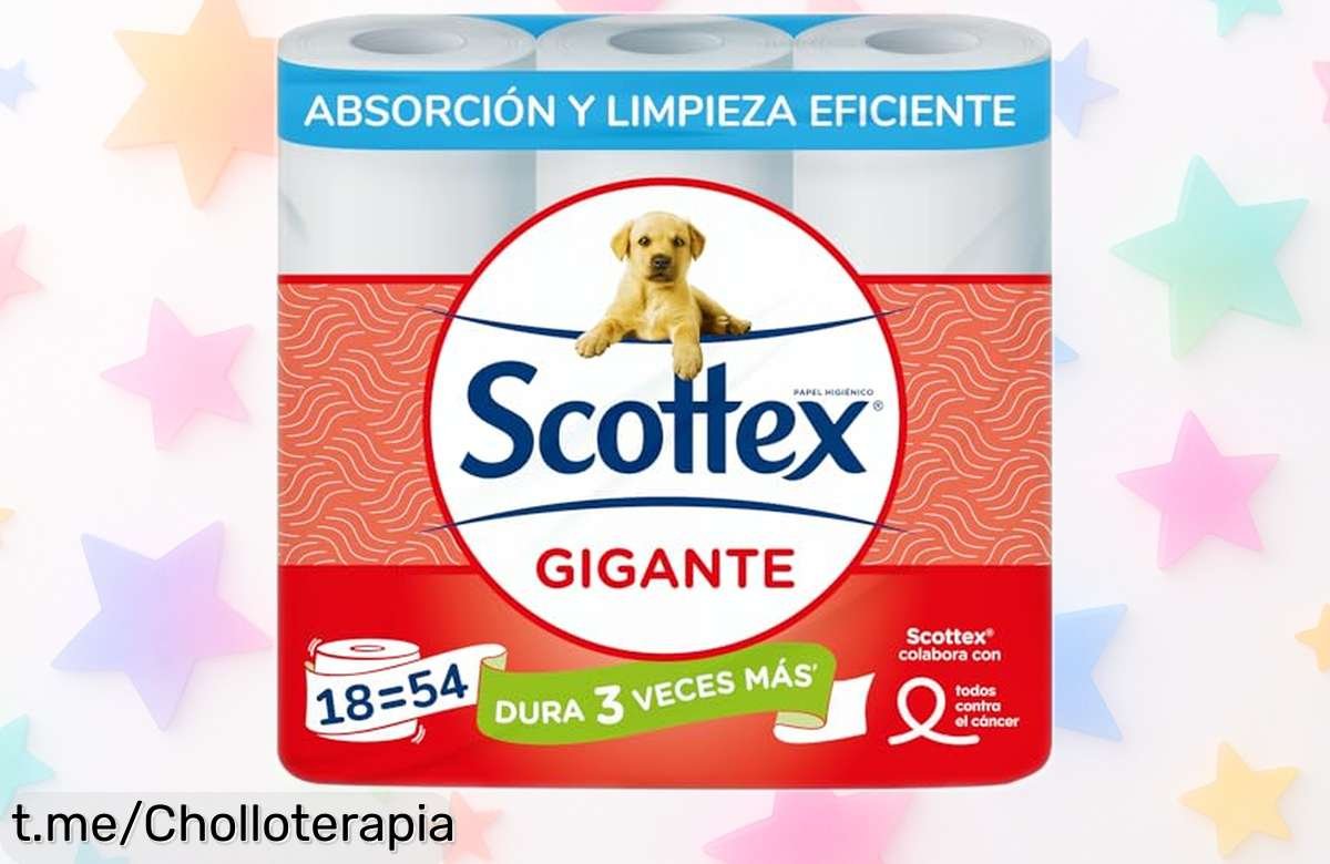 Papel higiénico gigante Scottex, 18 rollos en uno: la oferta rebajada que no puedes dejar pasar para tu higiene diaria ¡Apresúrate antes de que se acabe!