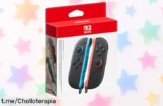 Pareja de JoyCon en azul y rojo, ¡ofertón que no puedes dejar pasar! Colores vibrantes y control total para jugar a lo grande. La emoción te espera, actúa ya antes de que se acaben.