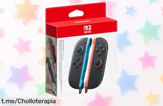 Pareja de JoyCon en azul y rojo, ¡ofertón que no puedes dejar pasar! Colores vibrantes y control total para jugar a lo grande. La emoción te espera, actúa ya antes de que se acaben.
