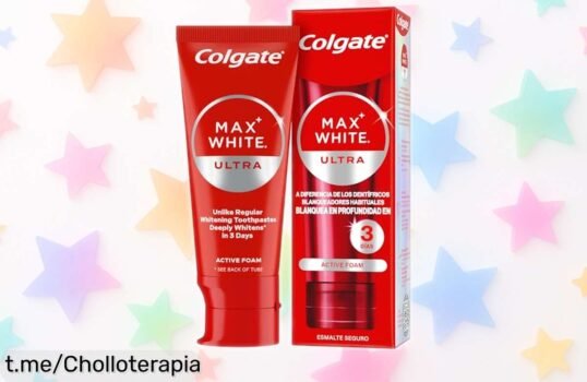 Pasta de dientes blanqueadora Colgate Max White a precio loco, elimina manchas en solo 3 días y cuida tu esmalte. ¡Sonríe con confianza ya!