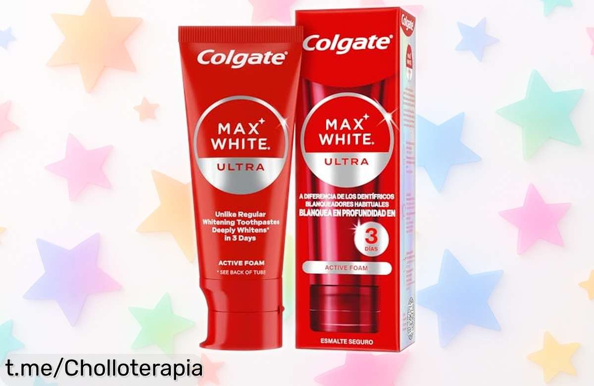 Pasta de dientes blanqueadora Colgate Max White a precio loco, elimina manchas en solo 3 días y cuida tu esmalte. ¡Sonríe con confianza ya!
