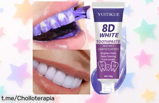 Pasta de dientes morada con limpieza profunda y blanqueador: ¡aprovecha este super chollo antes de que se agote y mejora tu sonrisa con cada cepillado!