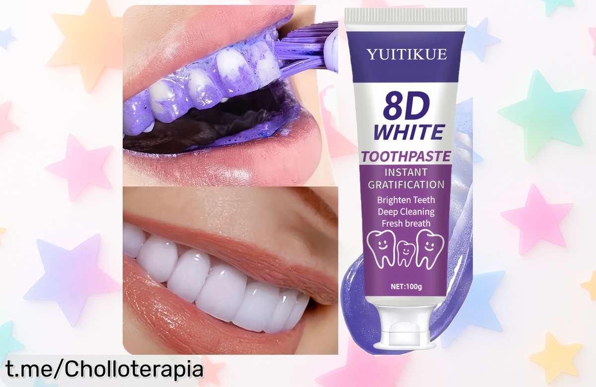 Pasta de dientes morada con limpieza profunda y blanqueador: ¡aprovecha este super chollo antes de que se agote y mejora tu sonrisa con cada cepillado!