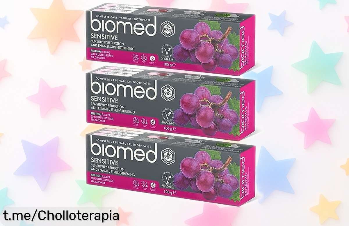 Pasta de dientes natural Biomed Sensitive en pack 3x100g con descuento brutal: protege tu sonrisa y dile adiós a la sensibilidad, ¡no te quedes sin ella!