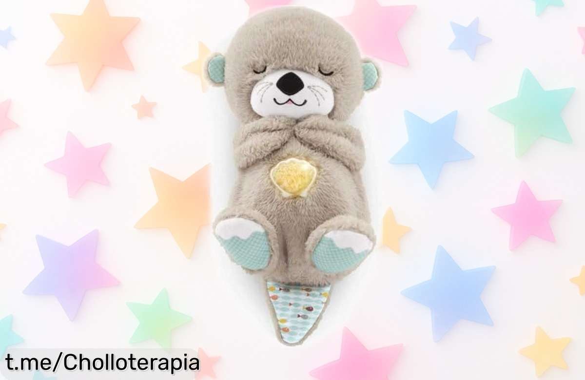 Peluche musical FisherPrice que calma a tu bebé con luces y melodías personalizables, ahora a un precio rebajado por tiempo limitado ¡Haz de sus noches momentos mágicos!
