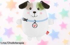 Peluche perrito relajante FisherPrice con sonidos y vibraciones para calmar a tu bebé al instante. ¡No te quedes sin este super chollo, la tranquilidad que merece está en tus manos!