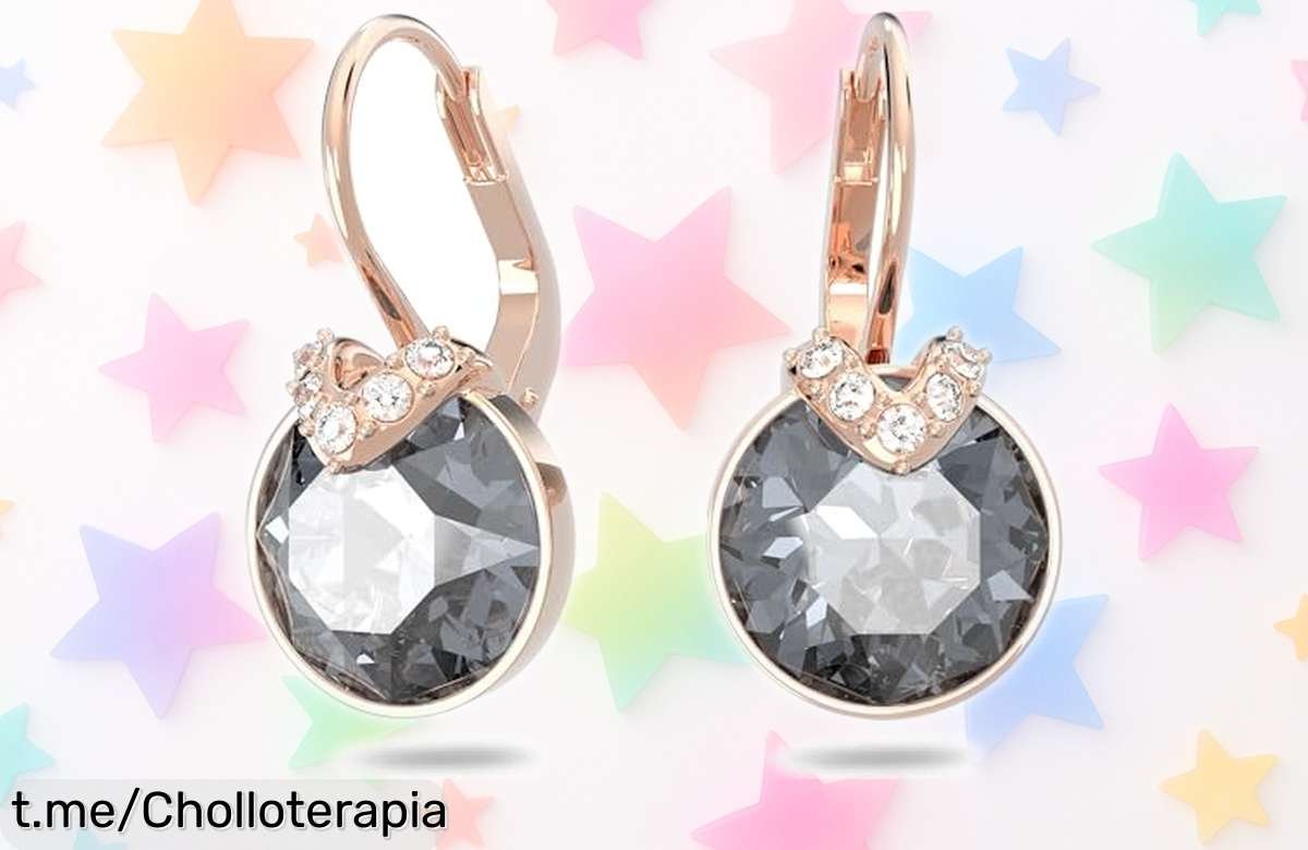 Pendientes Swarovski redondos de baño oro rosa, el diseño que deslumbra y ahora con precio rebajadísimo: ¡brilla en cada ocasión y atrapa todas las miradas!