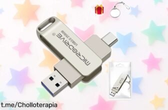Pendrive USB 3.0 Tipo C de 128GB y 64GB a un precio loco, guarda tus archivos al instante sin líos; ¡date prisa que se agotan rápido y no querrás quedarte sin el tuyo!