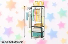 Perchero de pie Lutody con zapatero y organizador: supera el desorden a precio loco, aprovecha este super chollo y transforma tu hogar en un lugar más feliz y tranquilo.