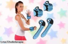 Pesas para muñecas Bakaji 2x1 kg de neopreno con ajuste seguro, precio rebajado que te dejará sin aliento, ¡no te quedes fuera y entrena como un pro en un abrir y cerrar de ojos!