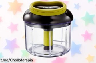Picadora manual Tefal 5 segundos, ¡chollo increíble con precio rebajado! Dale sabor a tus recetas rápido y sin líos, no te quedes sin la tuya, que se acaban pronto.