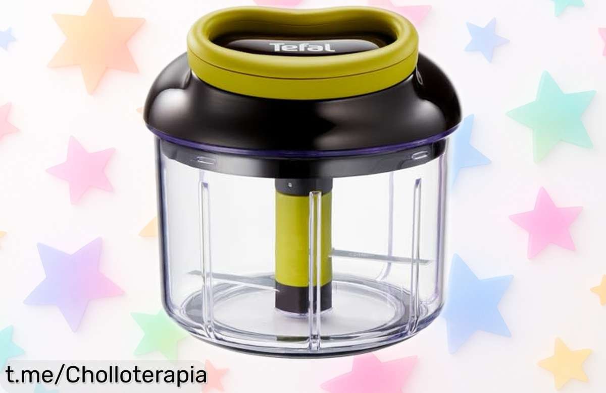 Picadora manual Tefal 5 segundos, ¡chollo increíble con precio rebajado! Dale sabor a tus recetas rápido y sin líos, no te quedes sin la tuya, que se acaban pronto.