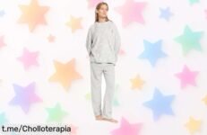 Pijama de invierno TRAMAS+ en coralina, ¡calentito y con estilo! Aprovecha esta oferta temporal y siente el calorcito que mereces antes de que se acabe.