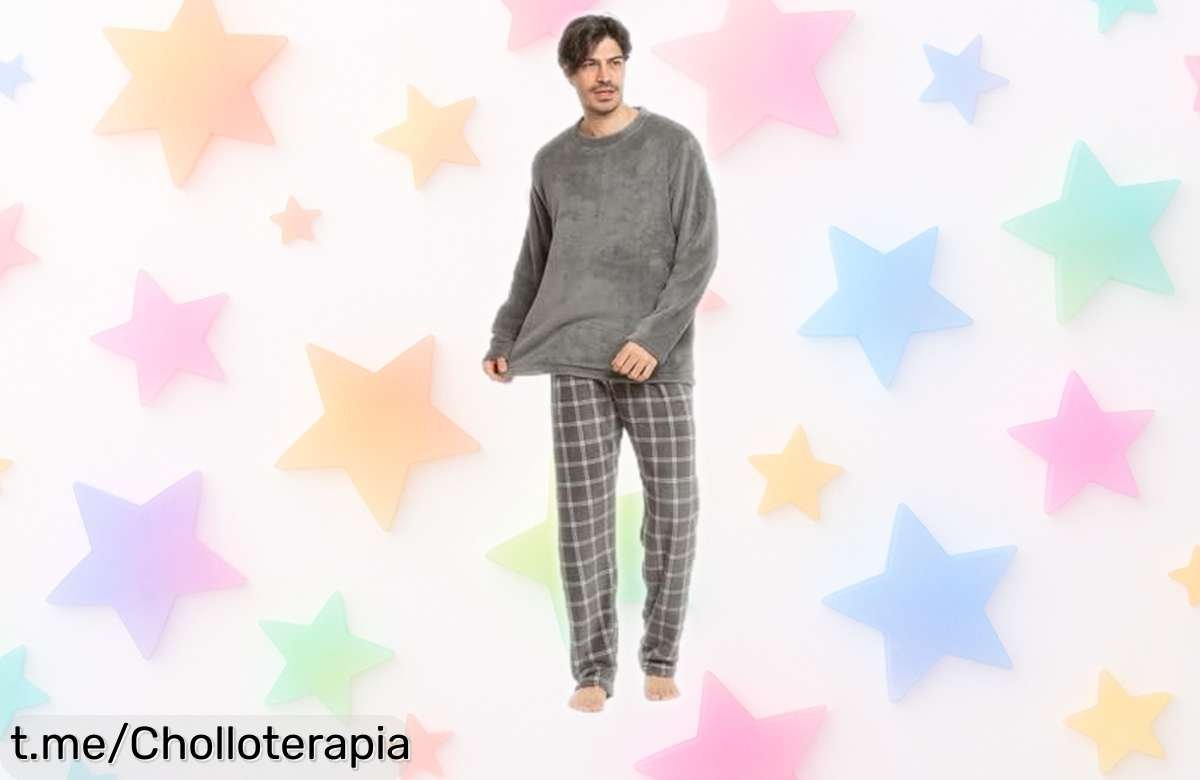 Pijama de invierno Tramas+ en coralina polar con diseño a cuadros: ¡rebajado al precio más bajo, siente el calor que te falta y consigue este super chollo antes de que volar!