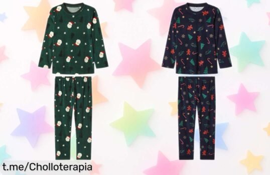 Pijama de terciopelo navideño infantil, ahora a precio muy bajo ¡No pierdas la magia estas fiestas! Dale alegría a los peques con este super chollo que vuela rápido.