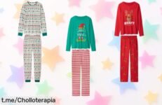 Pijama navideño para mujer de algodón puro en verde, rojo y blanco a un precio loco: ¡haz que tus noches festivas sean inolvidables! Compra ya antes de que se agoten.