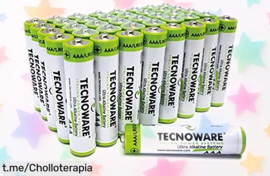 Pilas ultra alcalinas AAA Tecnoware: ¡40 unidades a precio rebajado que no puedes dejar escapar para llenar de energía tus juguetes y mandos!