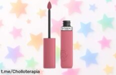 Pintalabios líquido de L'Oréal Paris que no se mueve, color mate intenso a un precio rebajado ¡Haz que cada beso sea inolvidable y brilla todo el día!