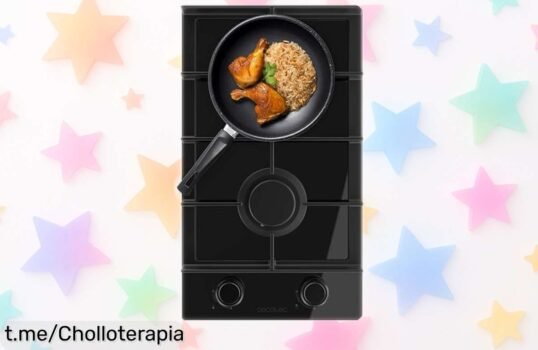 Placa de gas Cecotec con quemador WOK triple, diseño elegante y un precio rebajado que no podrás rechazar ¡Dale a tu cocina el super chollo que necesita ahora mismo!