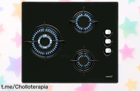 Placa de gas con quemador triple corona y encendido fácil, ¡un super chollo rebajado para que cocines seguro y rápido! Aprovecha antes de que desaparezca.