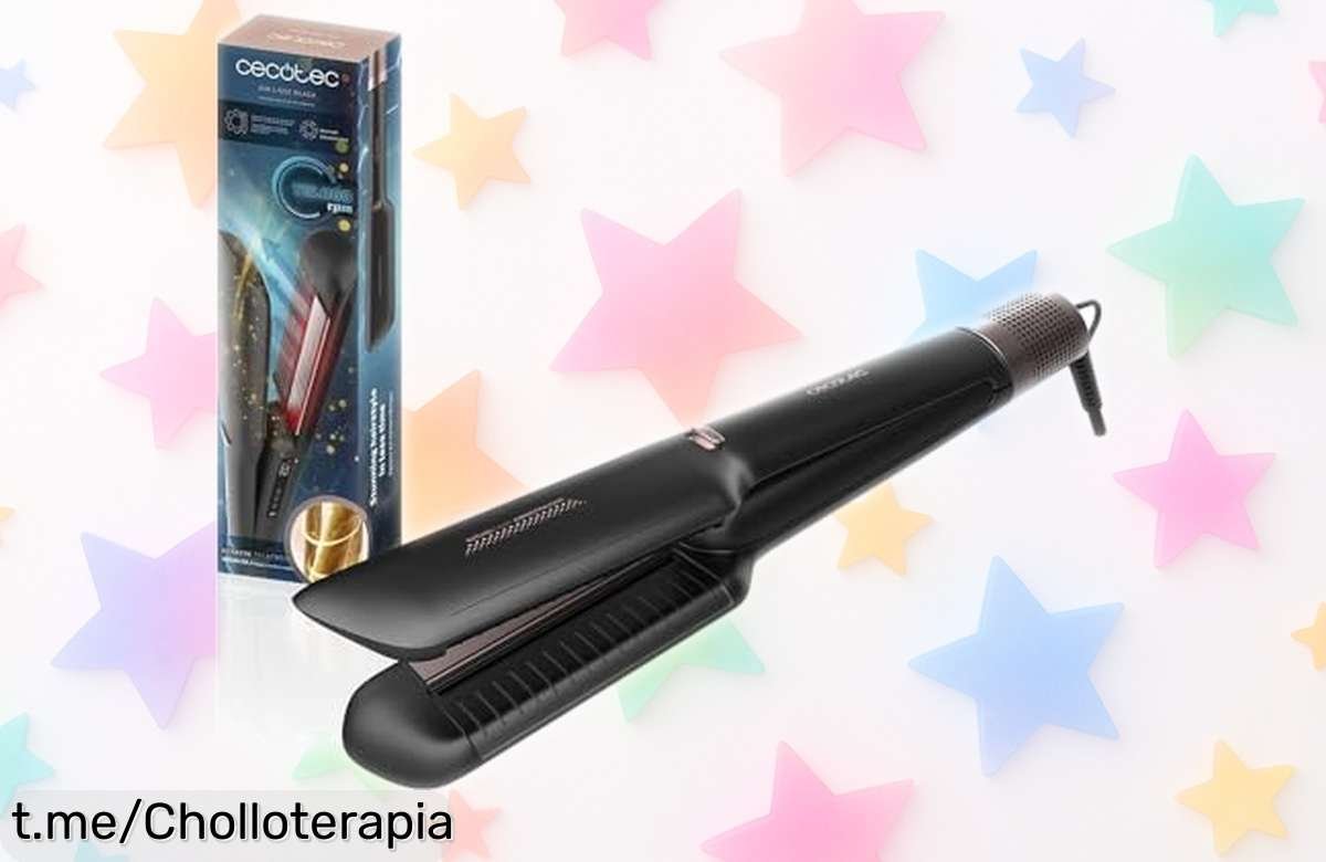 Plancha de pelo Cecotec Air Lisse Black: alisa, seca y cuida tu cabello en un solo paso. ¡Aprovecha este super chollo rebajado y mima tu melena ahora!